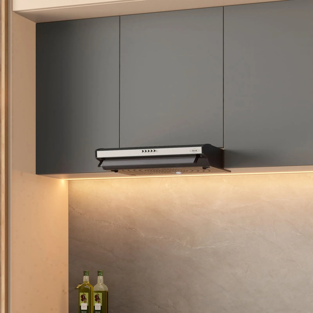 Campana Haceb Kala Inox Negra 60Cm 3 Velocidades - CKALA60V3-INOX-NE