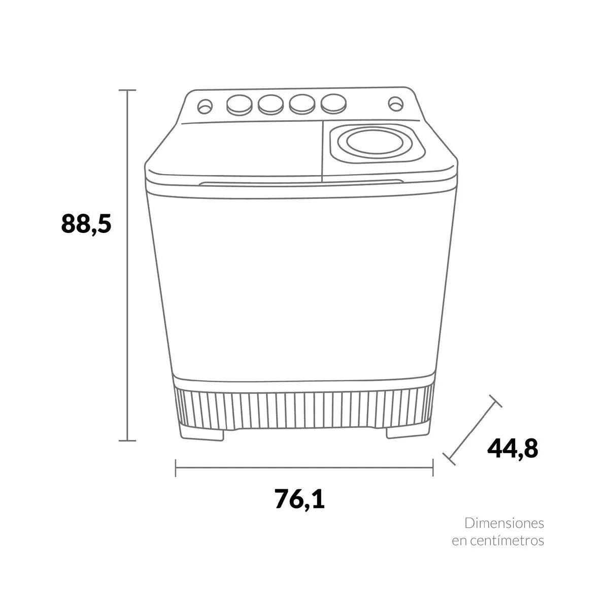 Lavadora Challenger Semiautomática Carga Superior 11 Kg - CW4711