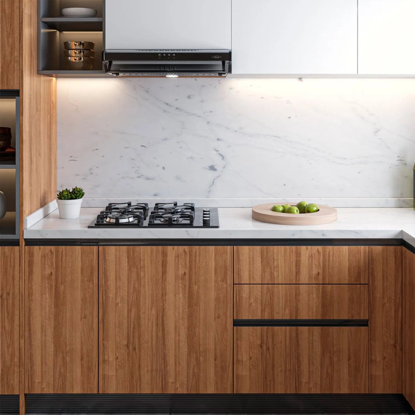 Estufa de Empotrar Tandoori Cristal Haceb de 4 puestos de 60X51 cm a Gas Natural - CT60-51-CRISTAL-GN