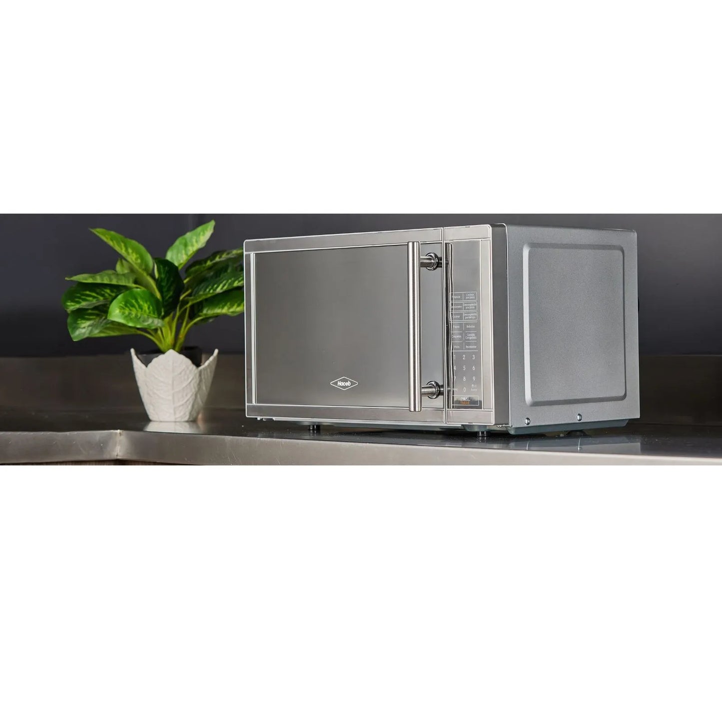 Horno Microondas Haceb INOX de 20 Lts - 0.7 - HORNO AR HM-0.7 ME INOX- Logística Haceb