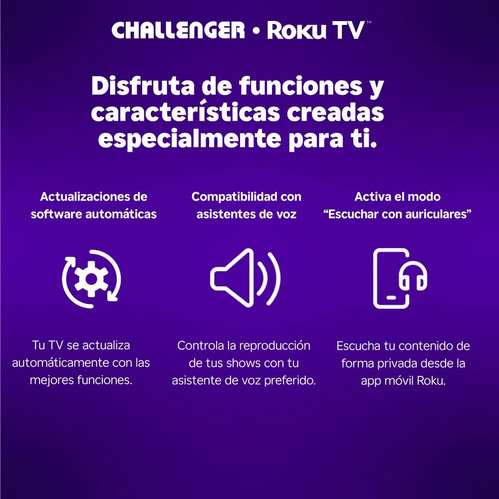 Televisor Challenger 50" LED 4K UHD Roku TV - 50KR15T2