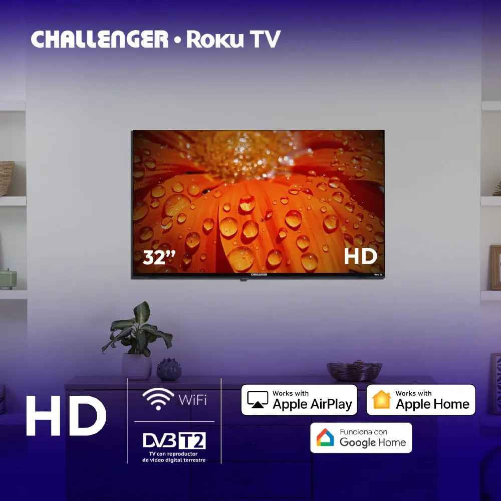 Televisor Challenger 32" Led HD Roku Tv - 32KR14