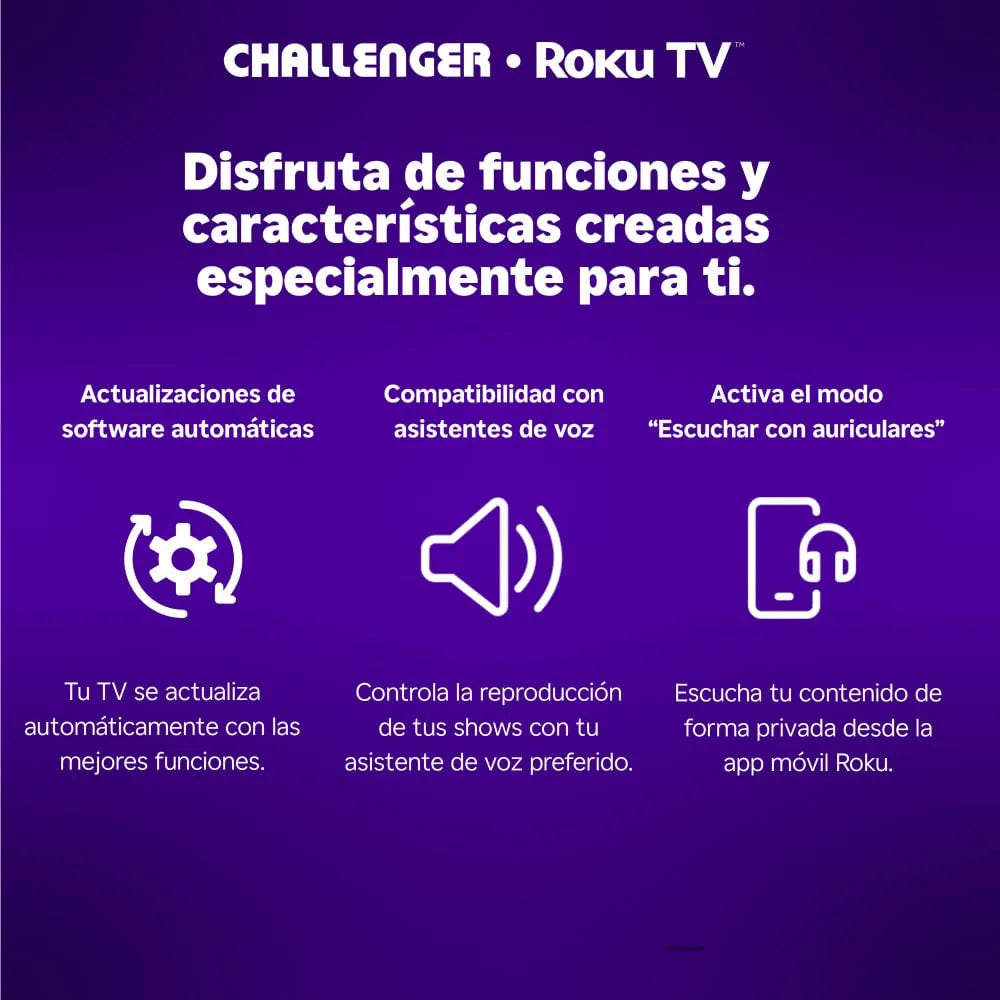 Televisor Challenger 32" Led HD Roku Tv - 32KR14