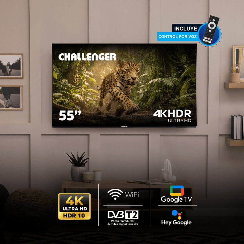 Televisor Challenger 55" 4K HDR UHD Google TV - 55TG2770