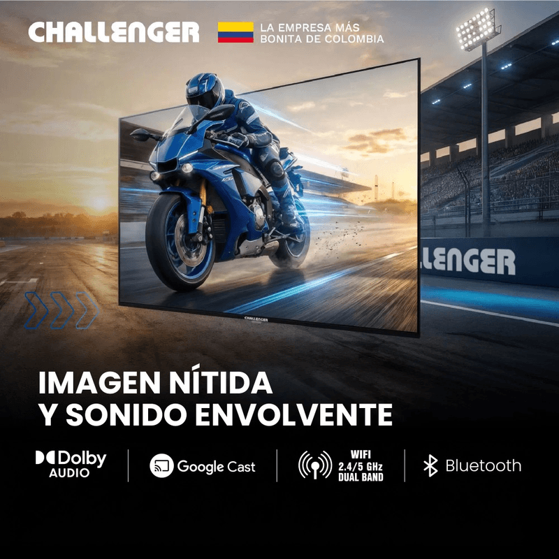 Televisor Challenger 55" 4K HDR UHD Google TV - 55TG2770