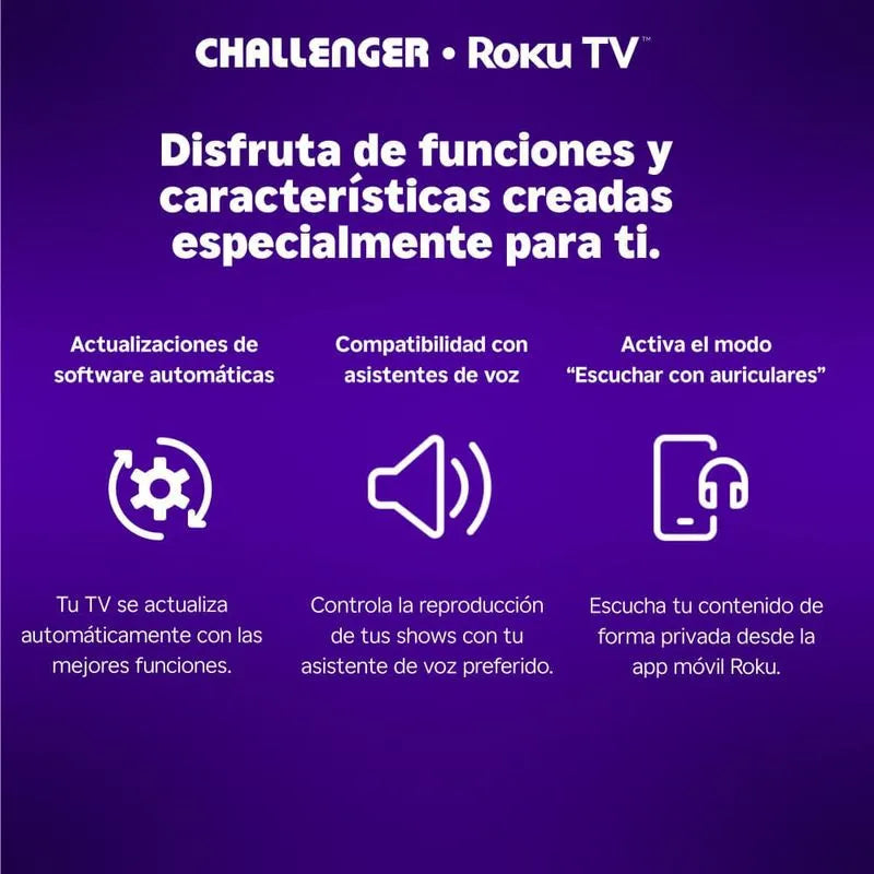 Televisor Challenger Led 40" FHD Roku Tv - 40KR14