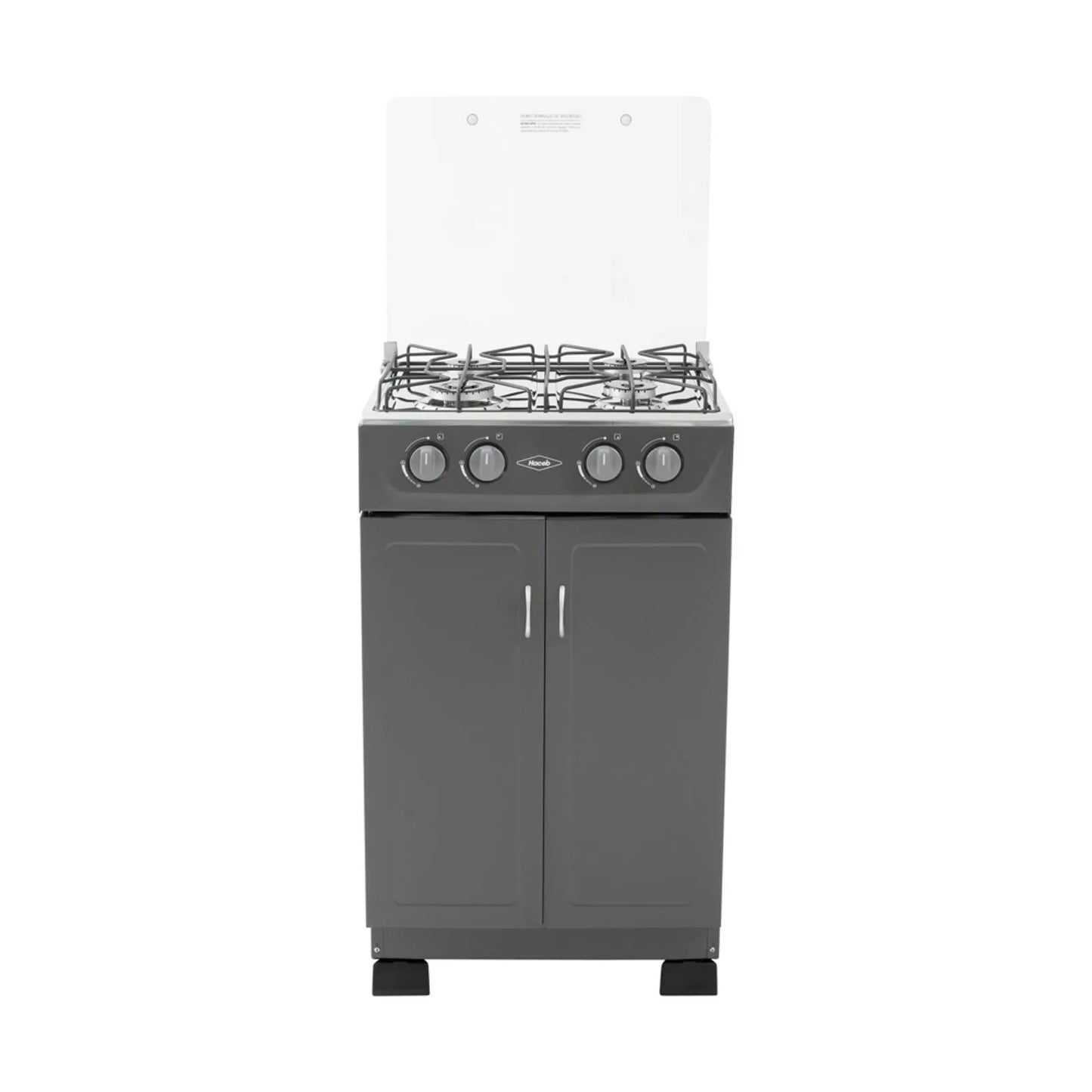 Estufa Romero de gabinete Haceb de 4 puestos a Gas Propano Plata - EST ROMERO GAB V GP PL