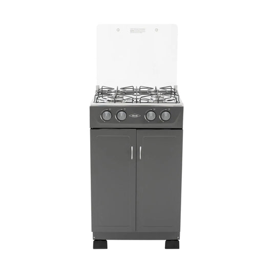 Estufa Romero de gabinete Haceb de 4 puestos a Gas Propano Plata - EST ROMERO GAB V GP PL