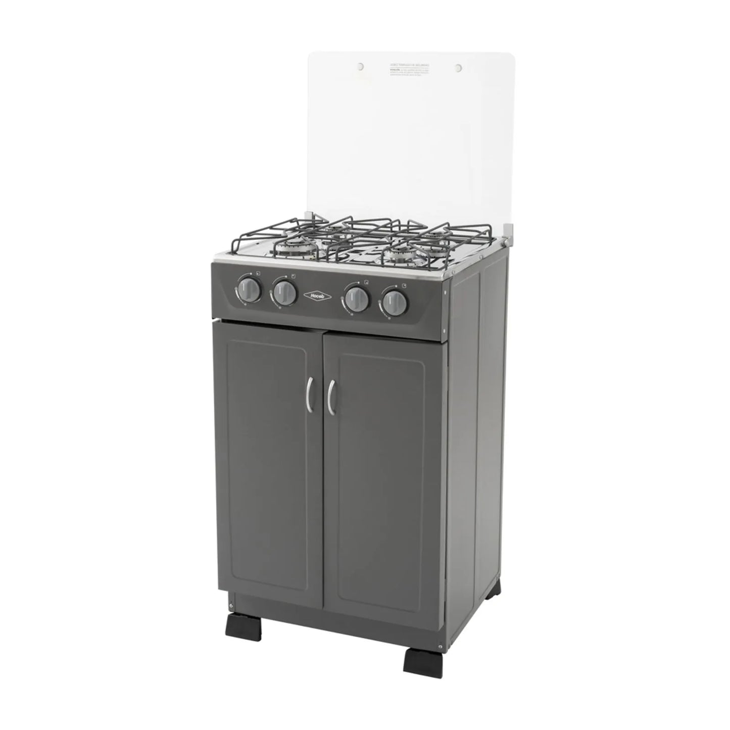 Estufa Romero de gabinete Haceb de 4 puestos a Gas Propano Plata - EST ROMERO GAB V GP PL