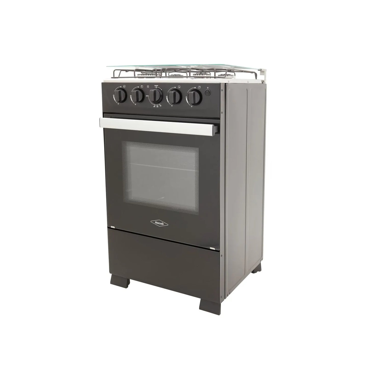 Estufa Romero Haceb de 4 puestos 50 cm a Gas Natural Negra - ESTUFA ROMERO 50-V GN NE - Logística Haceb
