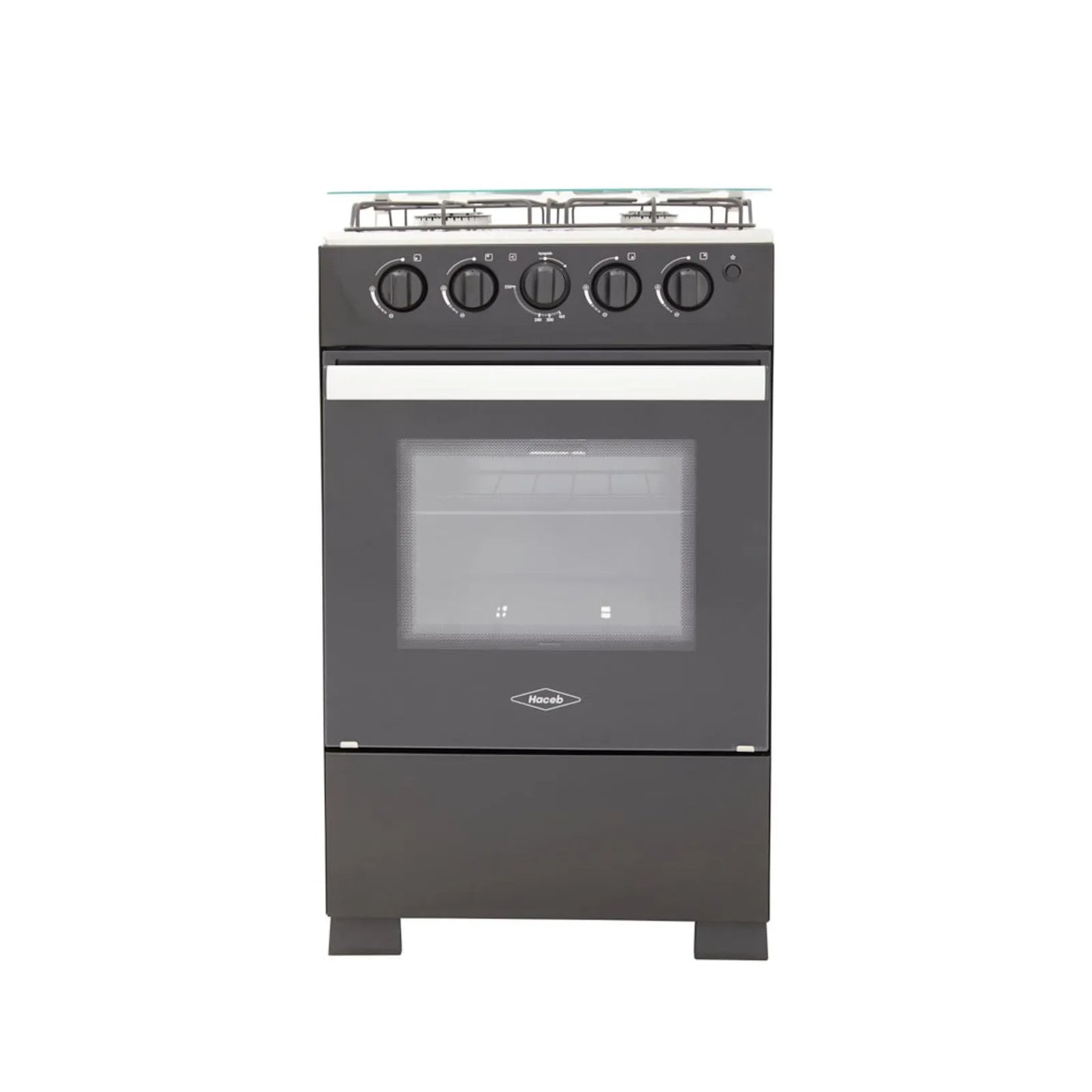 Estufa Romero Vidrio Haceb 50 cms Gas Propano Negra - Logística Haceb