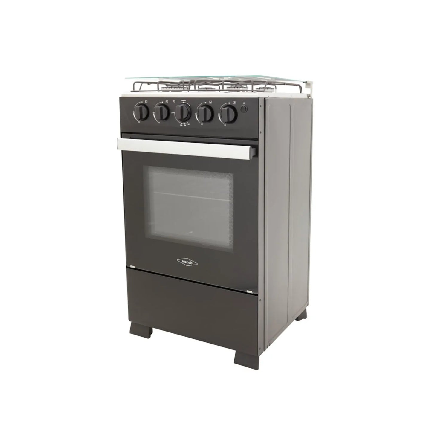 Estufa Romero Vidrio Haceb 50 cms Gas Propano Negra - Logística Haceb