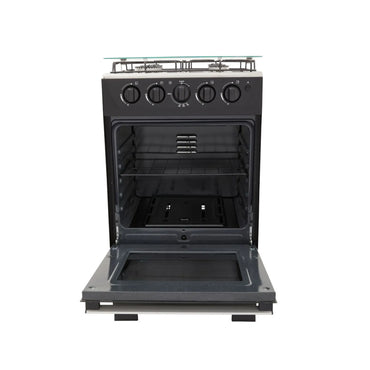 Estufa Romero Vidrio Haceb 50 cms Gas Propano Negra - Logística Haceb