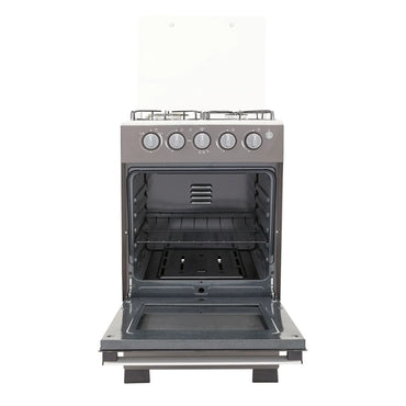 Estufa Romero Haceb de 4 puestos 50 cm a Gas Natural Plata - ESTUFA ROMERO 50-V MIX 3X1 GN PL - Logística Haceb