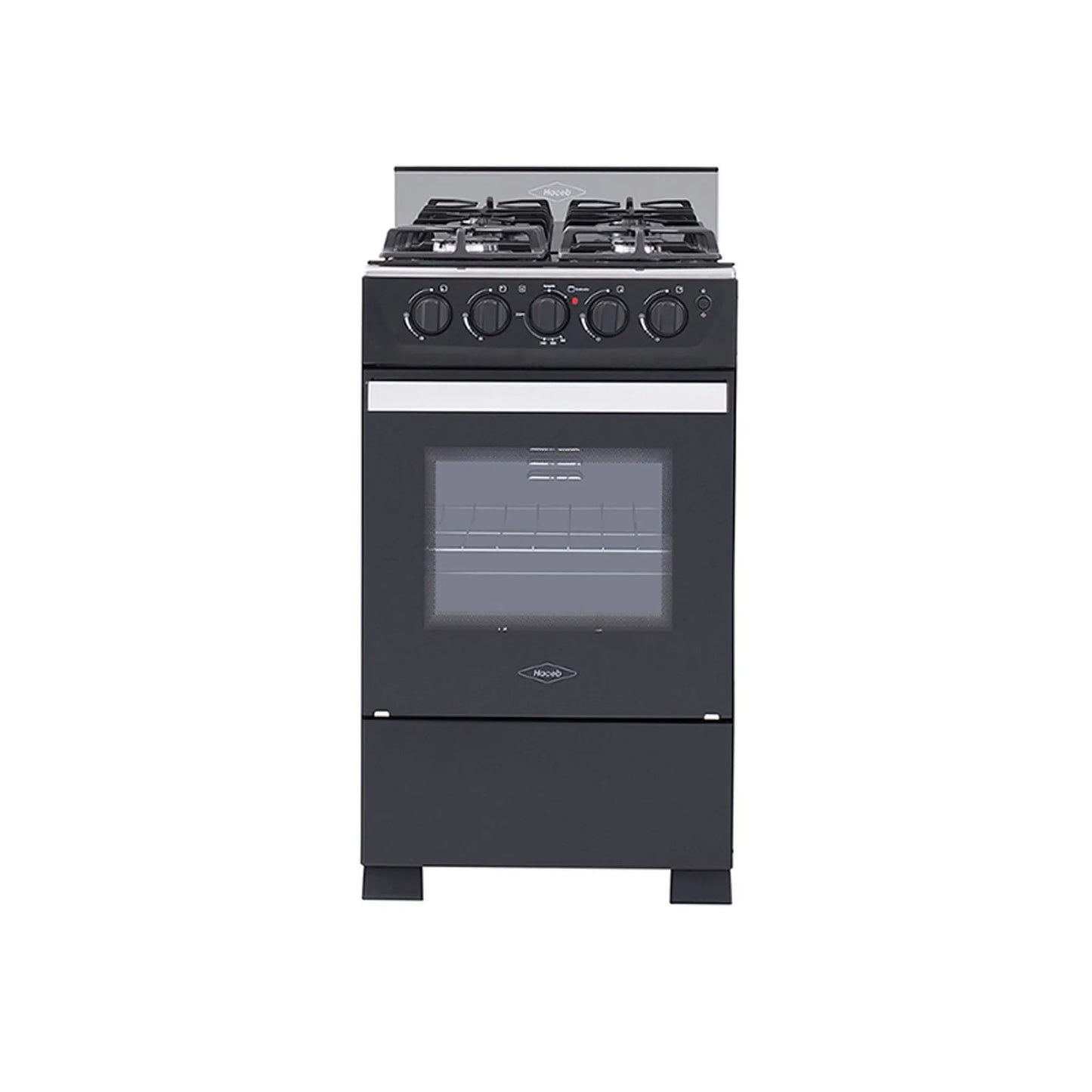 Estufa Romero Cristal de 4 puestos 50 cm a Gas Propano Negro - ESTRO50-CRISTAL-P