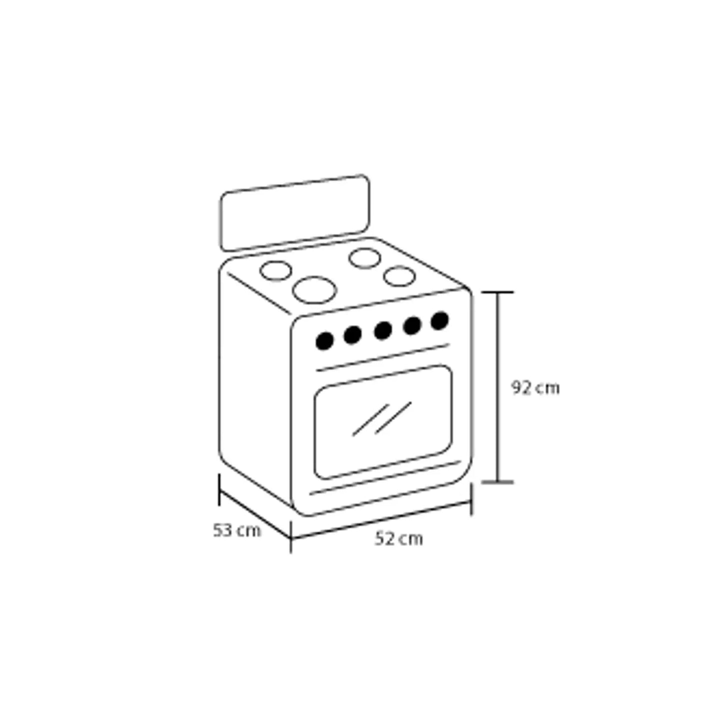 Estufa Romero Cristal de 4 puestos 50 cm a Gas Natural Inox - ESTUFA ROMERO CRISTAL 50 GN INOX