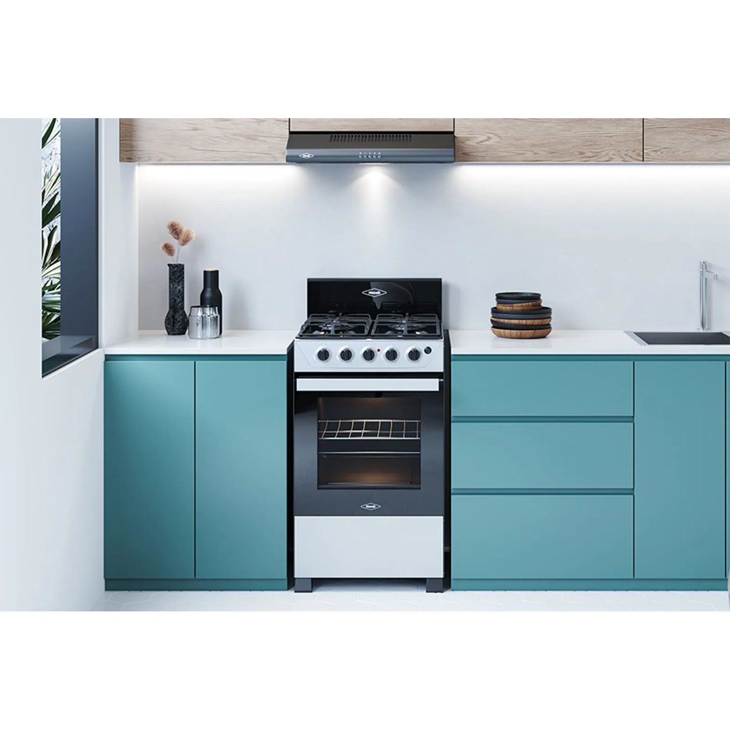 Estufa Romero Cristal de 4 puestos 50 cm a Gas Natural Inox - ESTUFA ROMERO CRISTAL 50 GN INOX