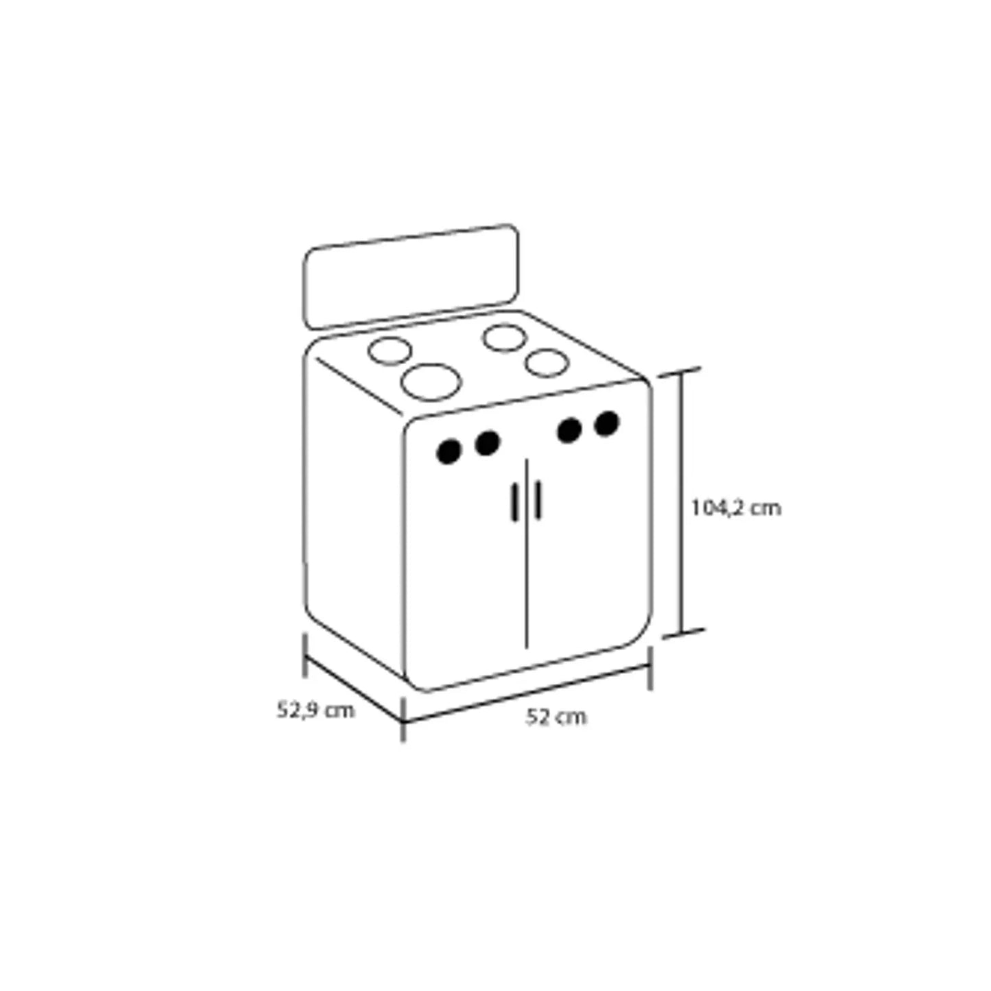 Estufa Romero Gabinete Torre Mixta 3x1 Gas Natural Plata - ESTRO T MIX 3X1 GN PL- Logística Haceb