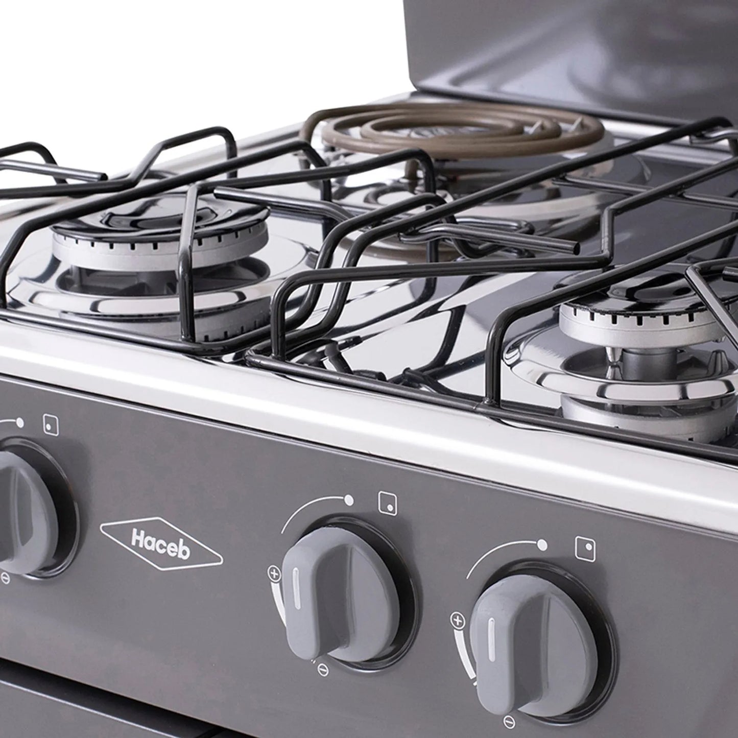 Estufa Haceb Romero Gabinete Torre Mixta 3x1 Gas Propano Plata - ESTRO T MIX 3X1 GP PL- Logística Haceb