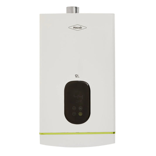 Calentador paso tiro forzado 12 L modulante gas natural blanco Haceb - C P CORAL 12 LT GN TF DISP MOD BL - Logí­stica Haceb