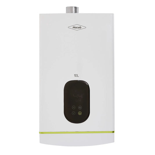 Calentador paso tiro forzado 10 L modulante gas natural blanco Haceb - C P CORAL 10 LT GN TF DISP MOD BL - Logí­stica Haceb