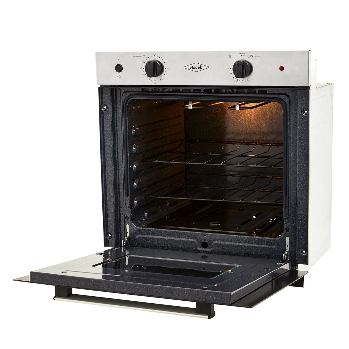 Horno Haceb Mixto 60cm PA Inox Negro Gas Natural 120V - HX60-PA-INOX-NE-GN