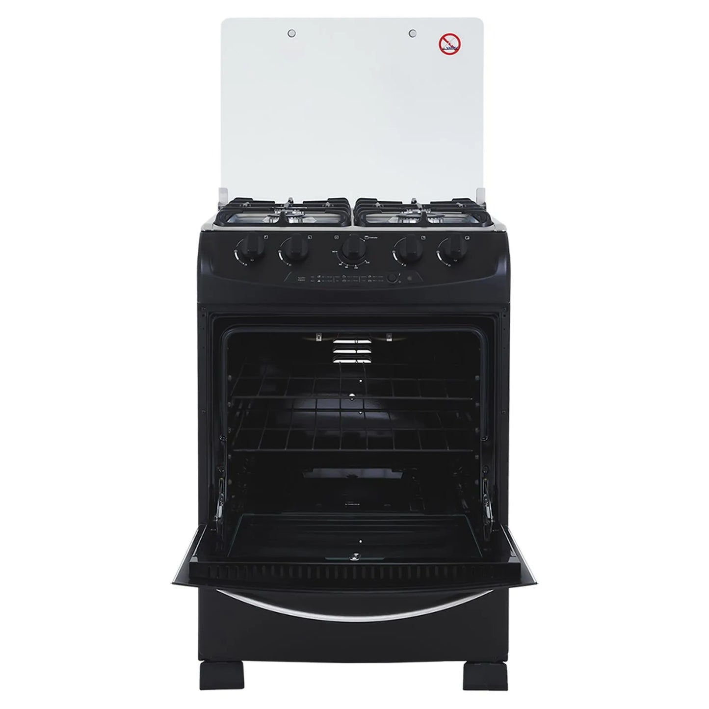 Estufa Orégano Haceb de 4 puestos 60 cm a Gas Natural Negro - ESTORG60-VF-NE