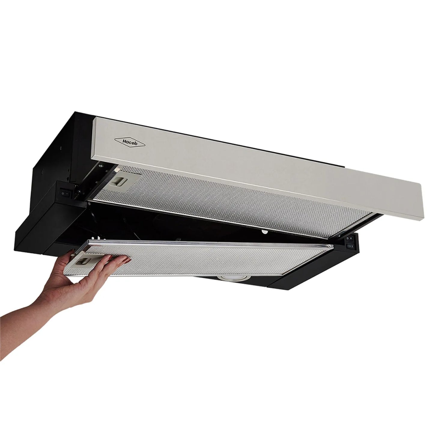 Campana Haceb retractil inox 60 Cm 3 velocidades - Logística Haceb