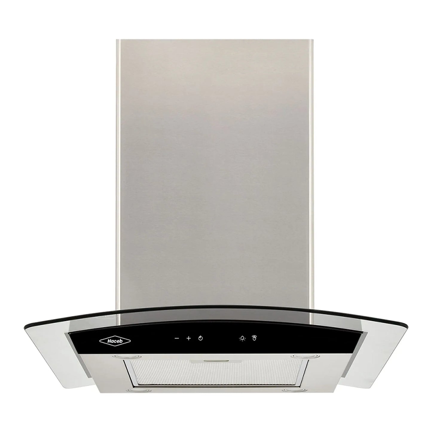 Campana isla vidrio inox Haceb -negro 60 Cm 3 velocidades- Logística Haceb