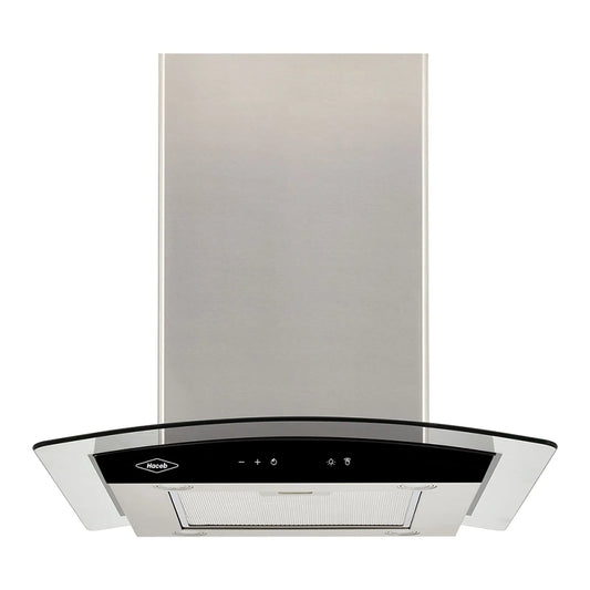 Campana isla vidrio inox Haceb -negro 60 Cm 3 velocidades- Logística Haceb