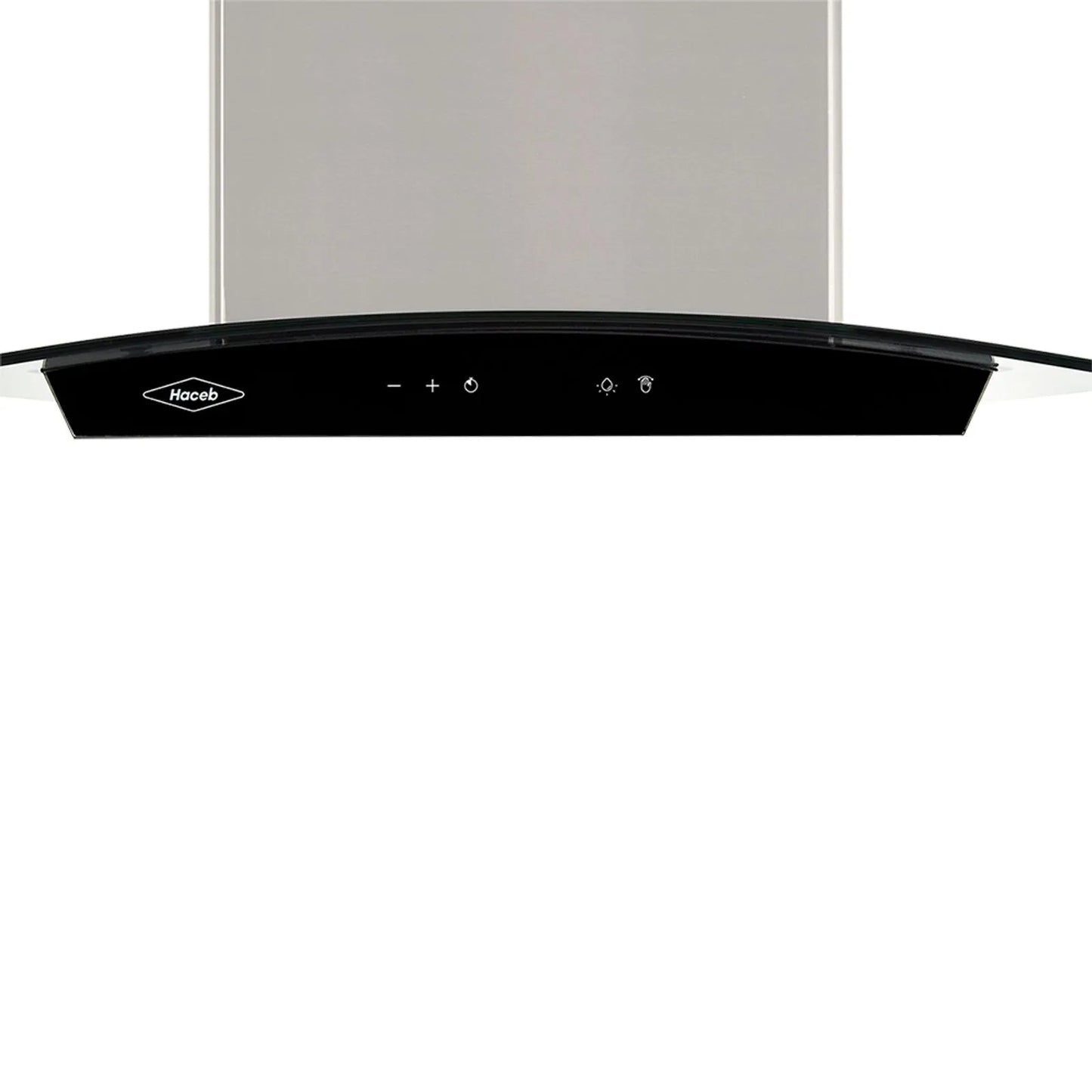 Campana isla vidrio inox Haceb -negro 60 Cm 3 velocidades- Logística Haceb