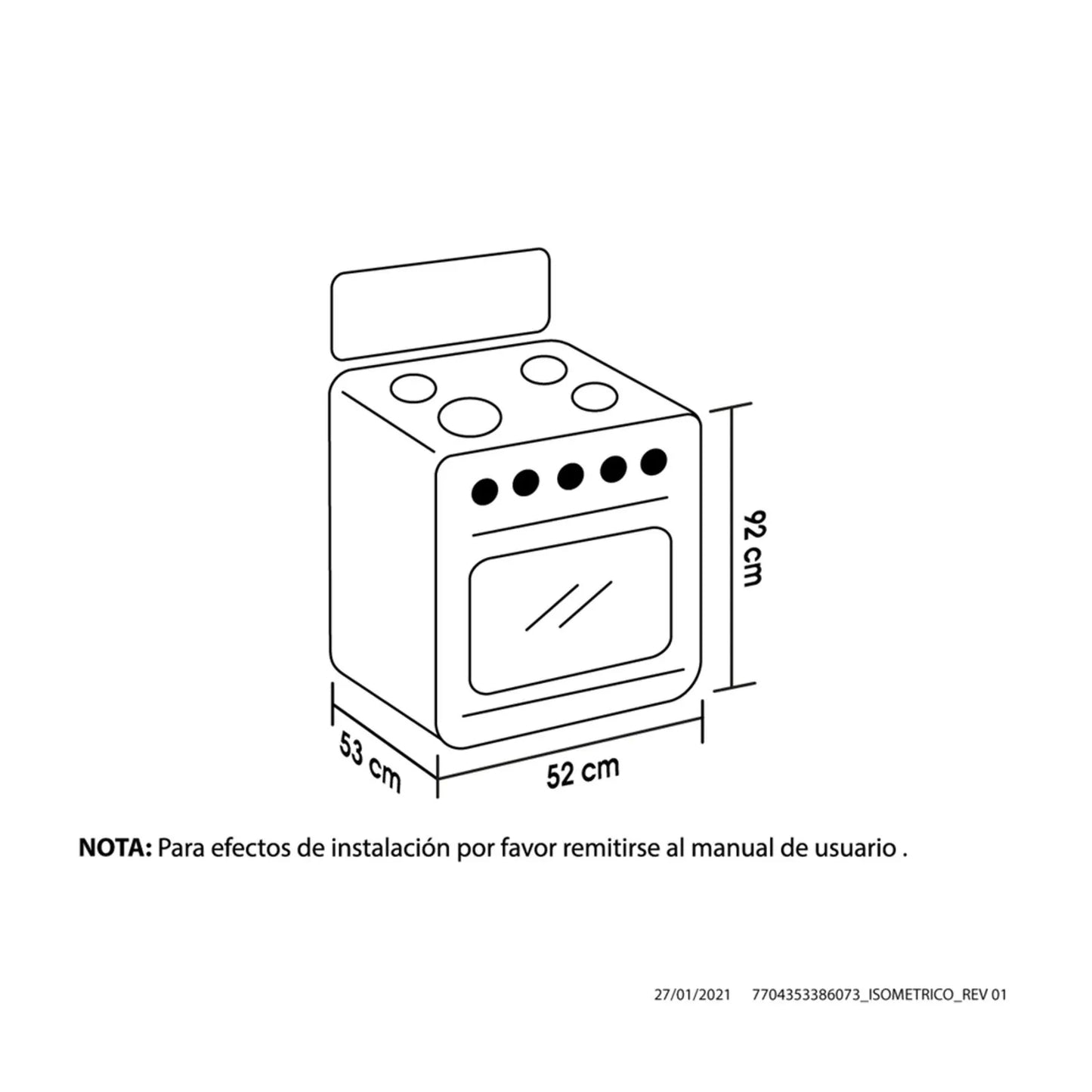 Estufa Romero Ultra de 4 puestos 50 cm a Gas Propano Inox - ESTRO50T-INOX-P