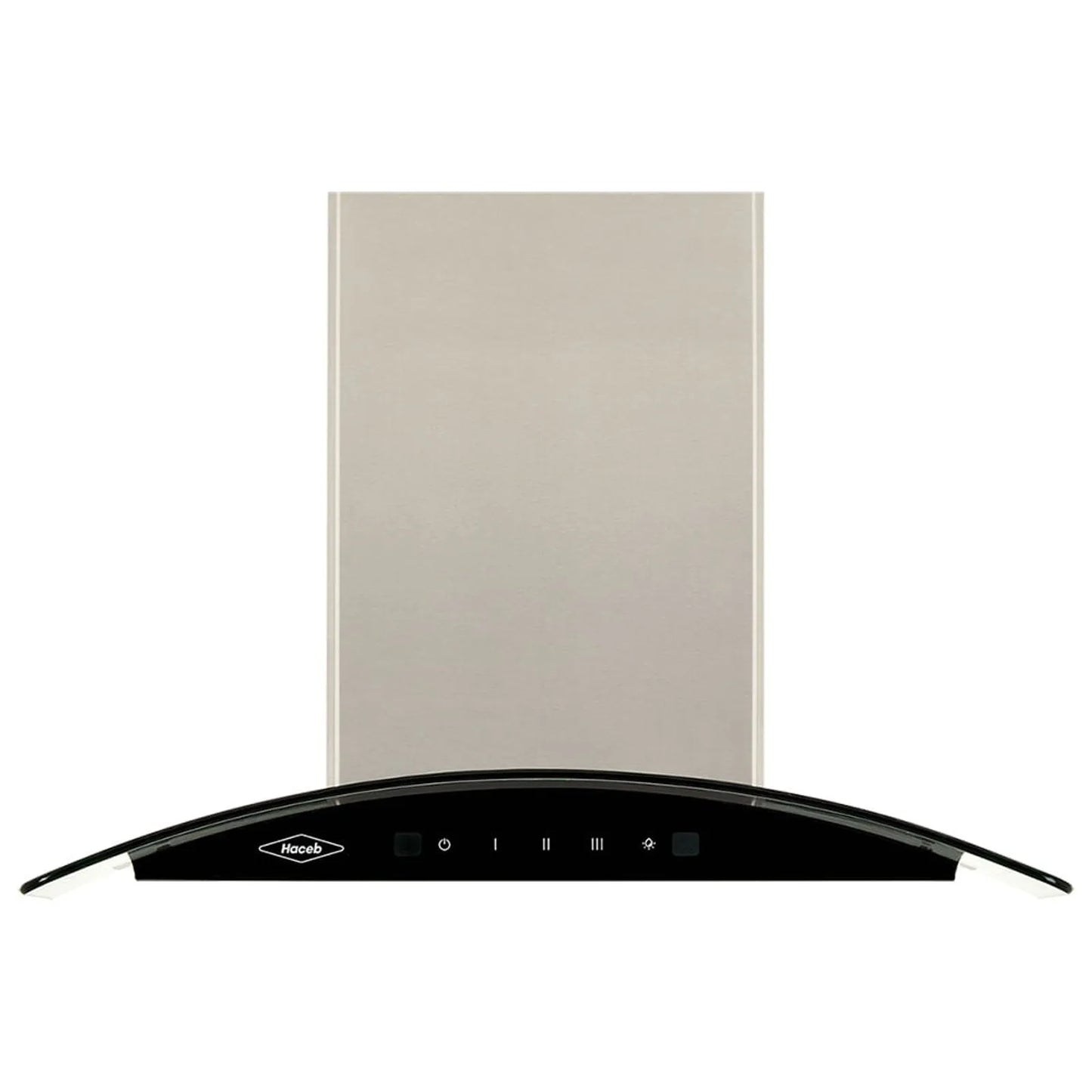 Campana peninsula Haceb vidrio inox-negro 60 Cm 3 velocidades- Logística Haceb