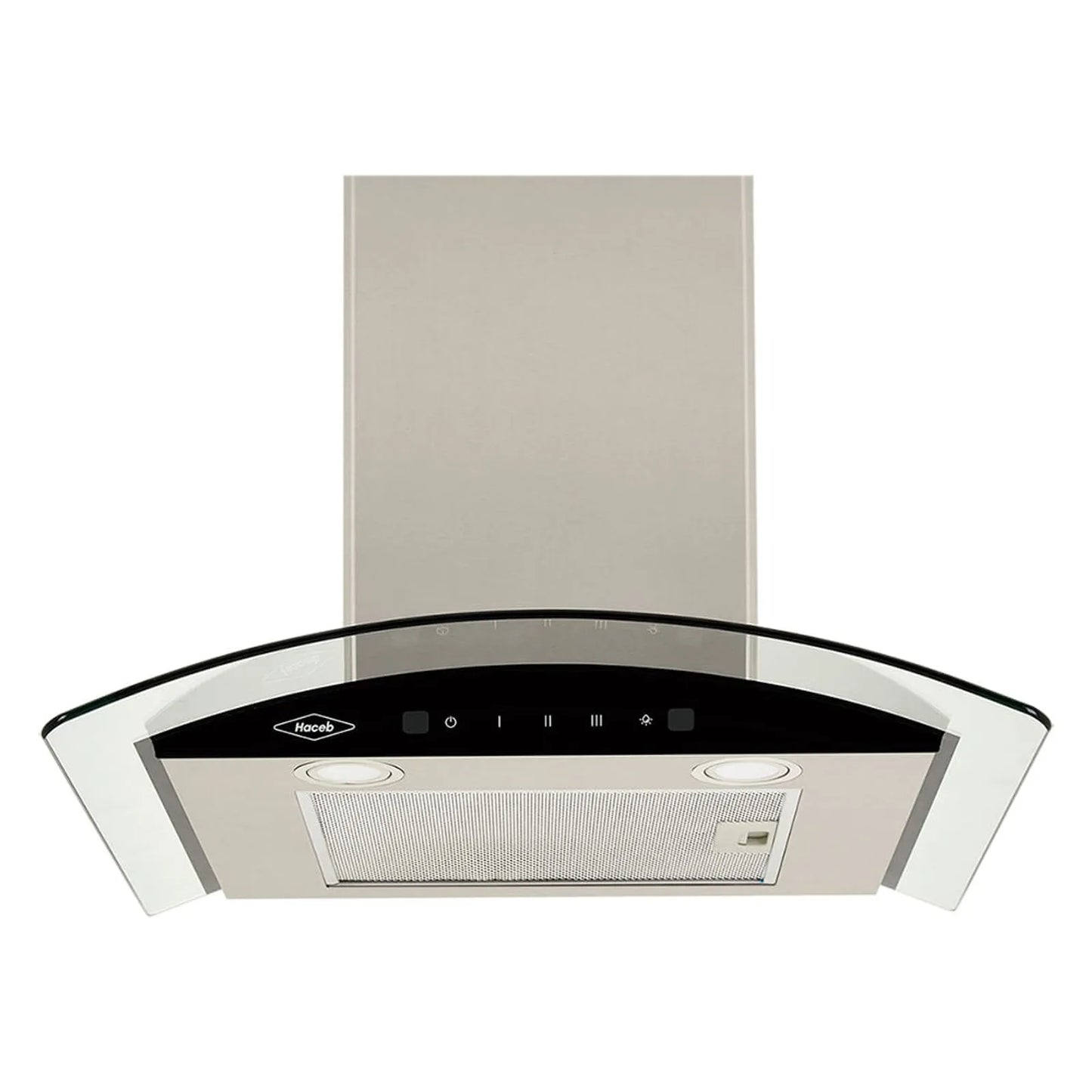 Campana peninsula Haceb vidrio inox-negro 60 Cm 3 velocidades- Logística Haceb