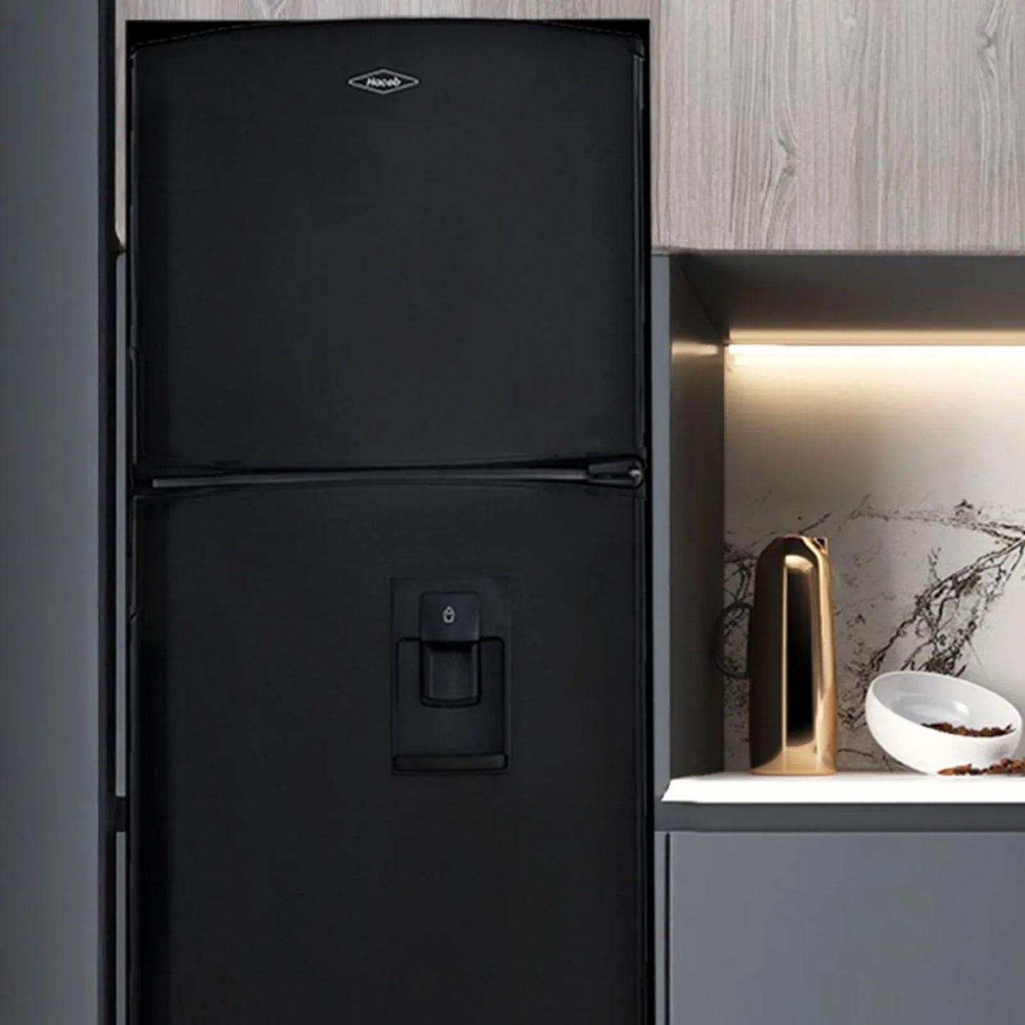 Nevera Haceb No Frost 311 Litros Manija Integrada Negro Esmeralda Inverter - NEV311-DAMI-NE-INV