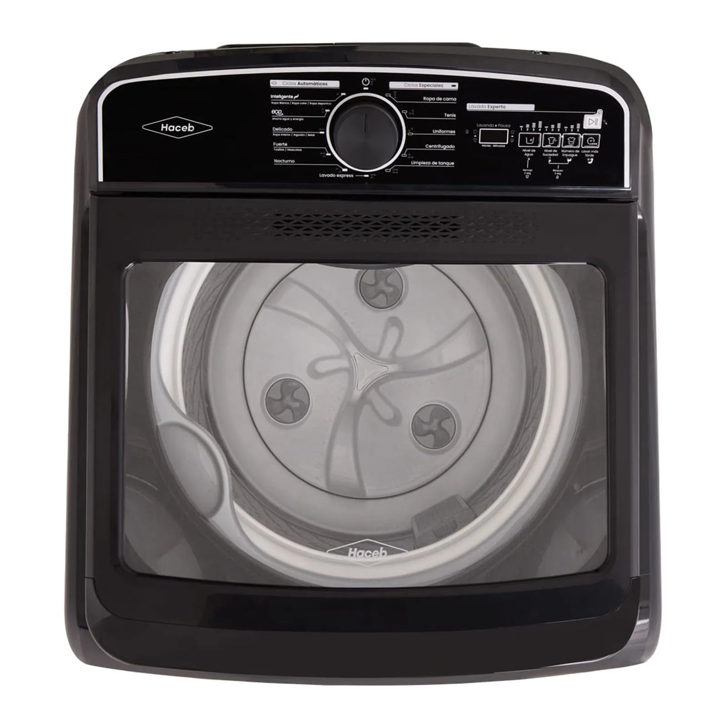 Lavadora Haceb carga superior 18 Kg con perilla negra - LAV CS 18 KG M NE - Logí­stica Haceb