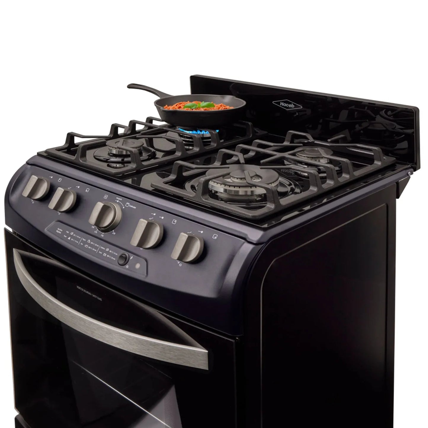 Estufa de piso en cristal Haceb de 60 cm gas natural Azul - EST CRISTAL 60-T GN AZ- Logística Haceb