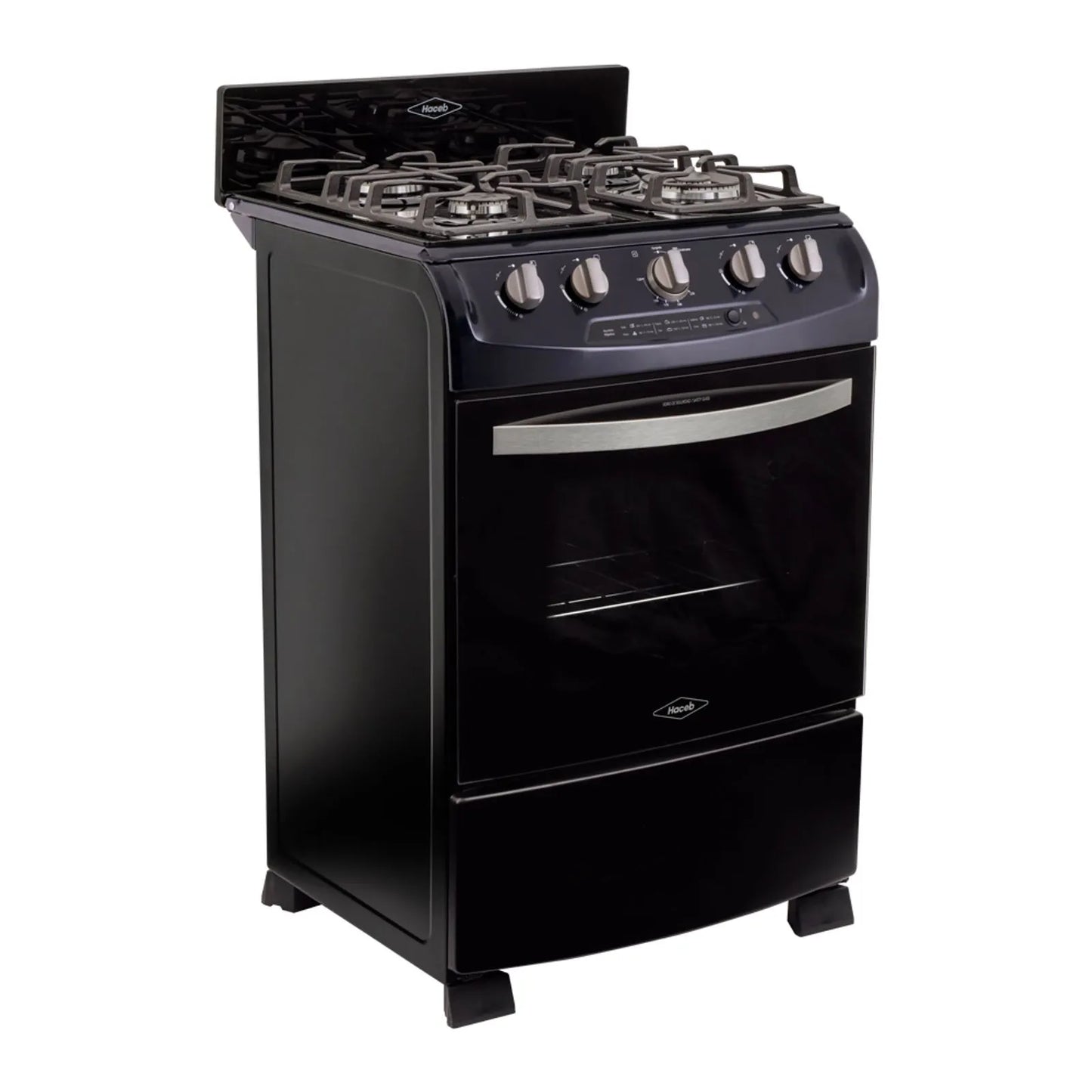 Estufa de piso en cristal Haceb de 60 cm gas natural Azul - EST CRISTAL 60-T GN AZ- Logística Haceb