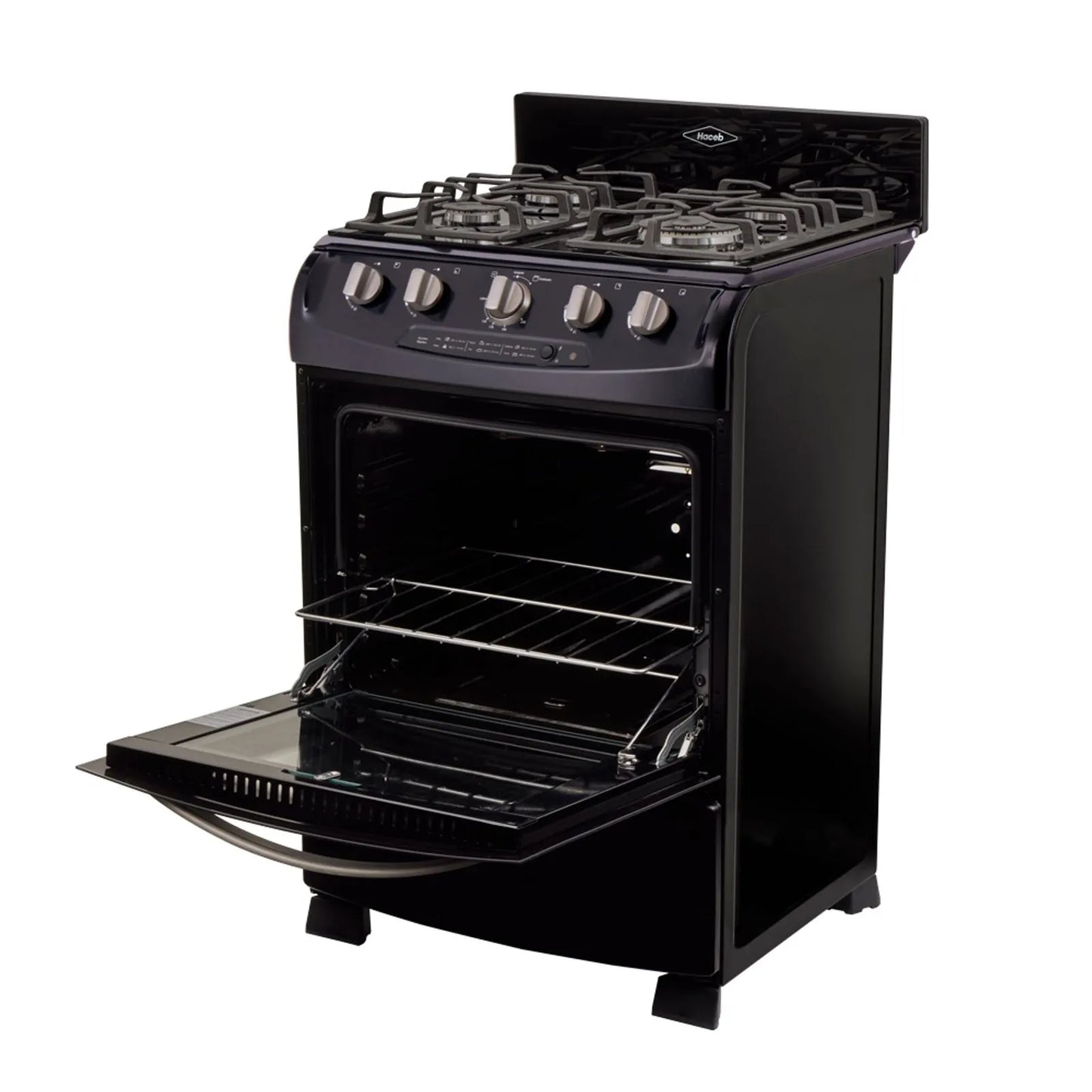 Estufa de piso en cristal Haceb de 60 cm gas natural Azul - EST CRISTAL 60-T GN AZ- Logística Haceb