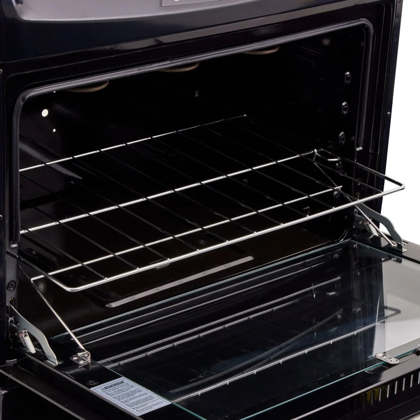 Estufa de piso en cristal Haceb de 76 cm gas natural negro - EST CRISTAL 76-T GN NE- Logística Haceb