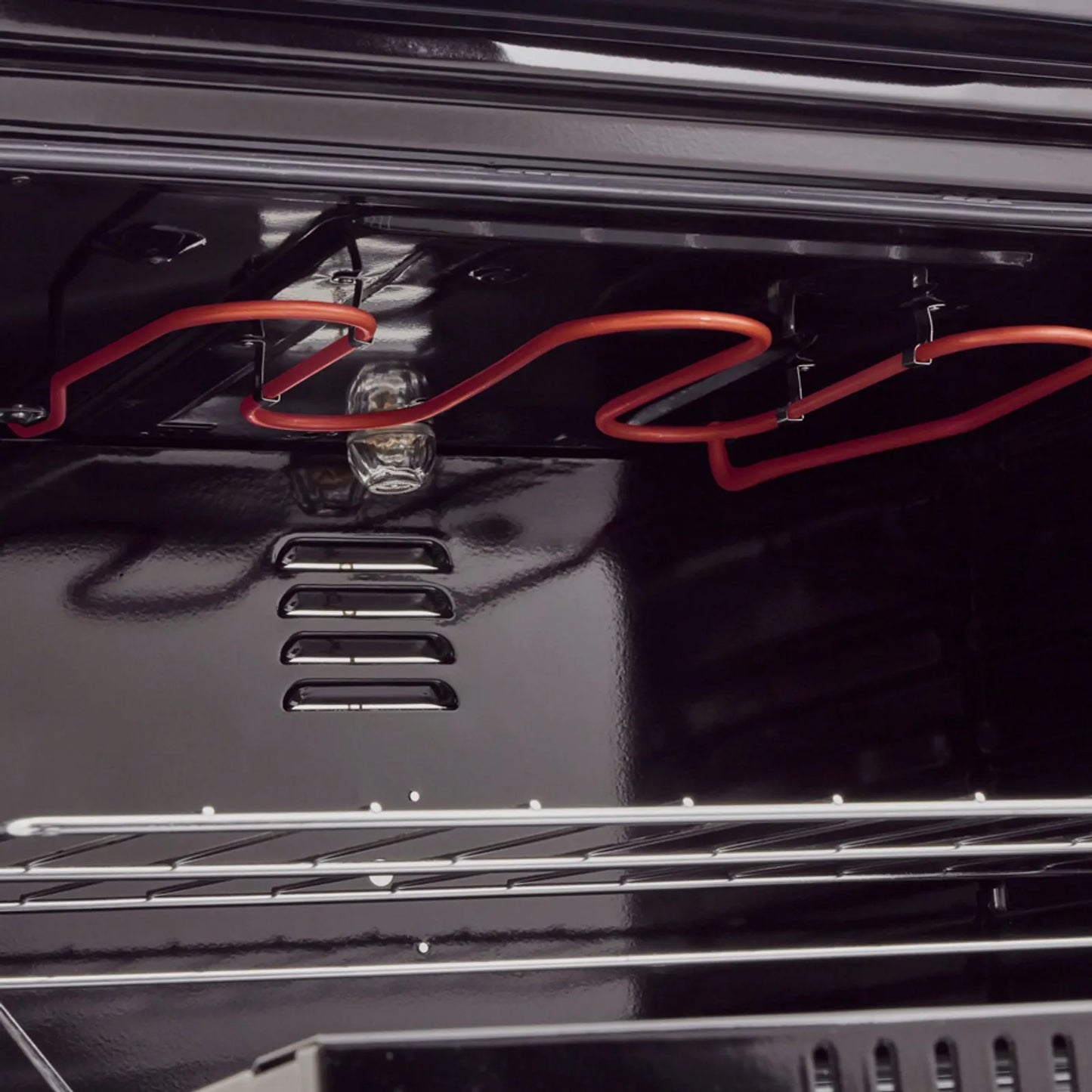 Estufa de piso en cristal Haceb de 76 cm gas natural negro - EST CRISTAL 76-T GN NE- Logística Haceb