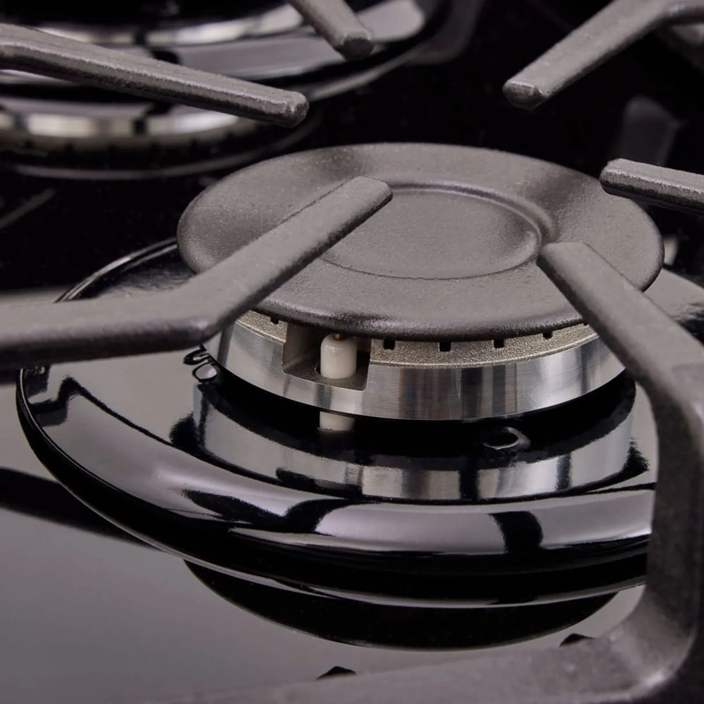 Estufa de piso en cristal Haceb de 76 cm gas propano negro- Logística Haceb