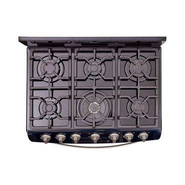 Estufa de piso en cristal Haceb de 76 cm gas natural azul - EST CRISTAL 76-T GN AZ- Logística Haceb