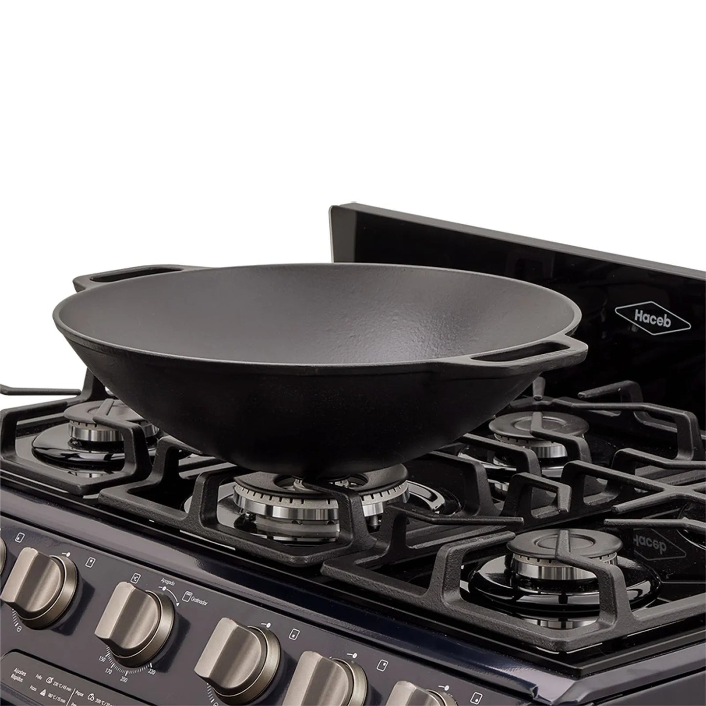 Estufa de piso en cristal Haceb de 76 cm gas natural azul - EST CRISTAL 76-T GN AZ- Logística Haceb