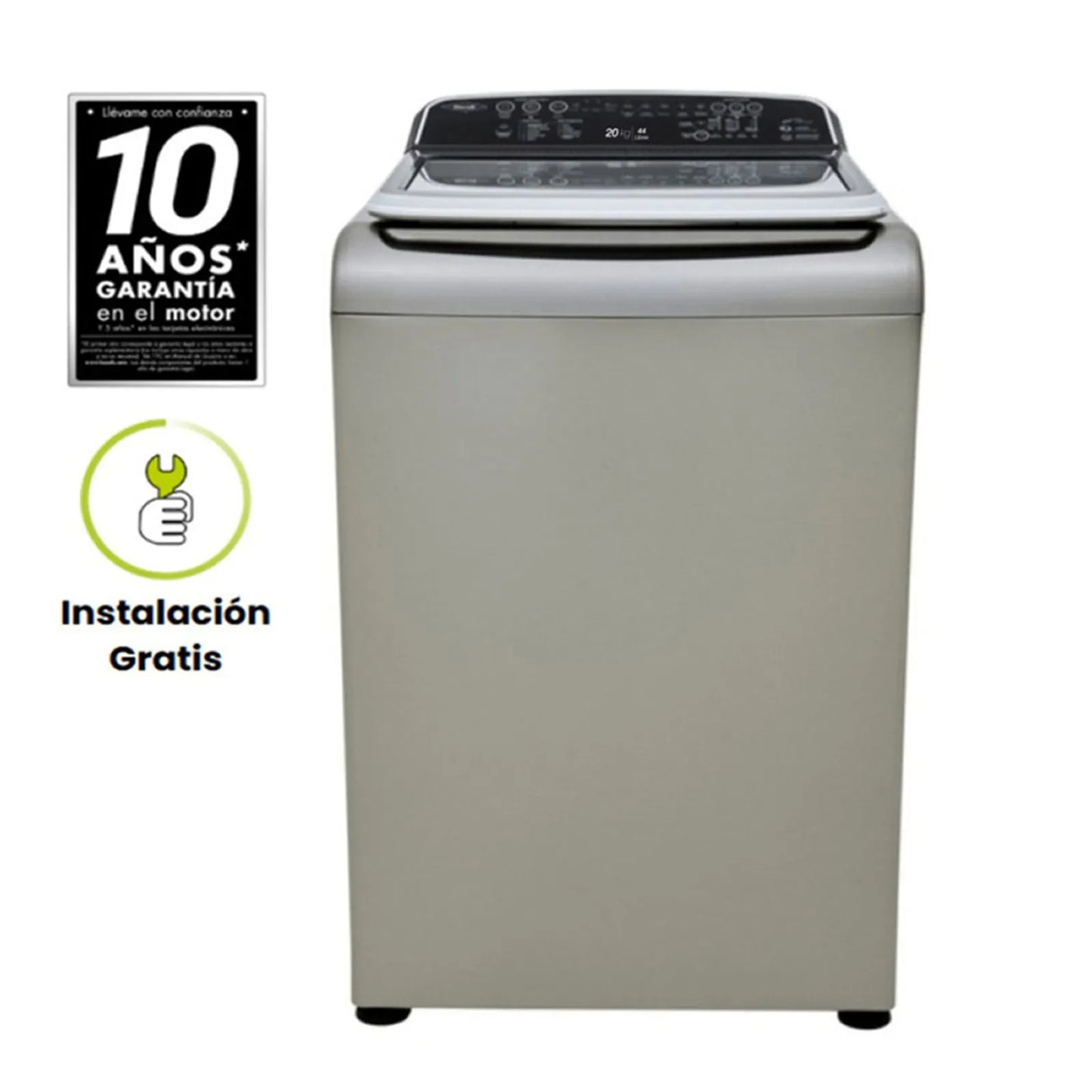 Lavadora ZOÜ 20 Kilogramos Haceb Digital Inox - LAV ZOU 20 KG D INOX