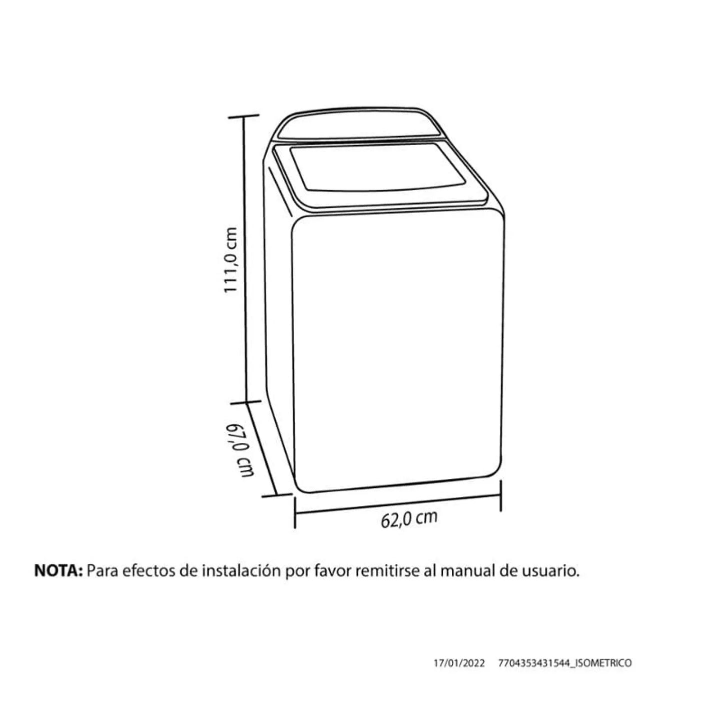 Lavadora ZOÜ 20 Kilogramos Haceb Digital Inox - LAV ZOU 20 KG D INOX