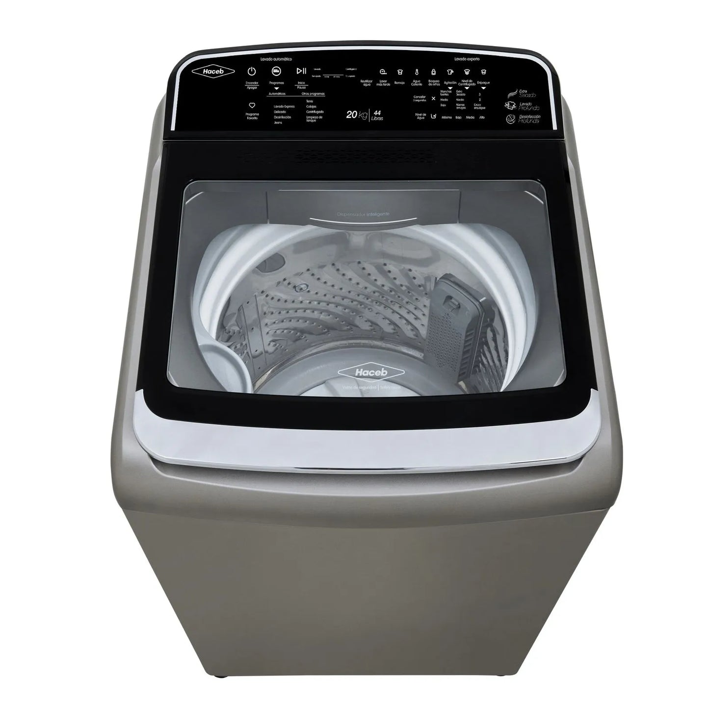 Lavadora ZOÜ 20 Kilogramos Haceb Digital Inox - LAV ZOU 20 KG D INOX