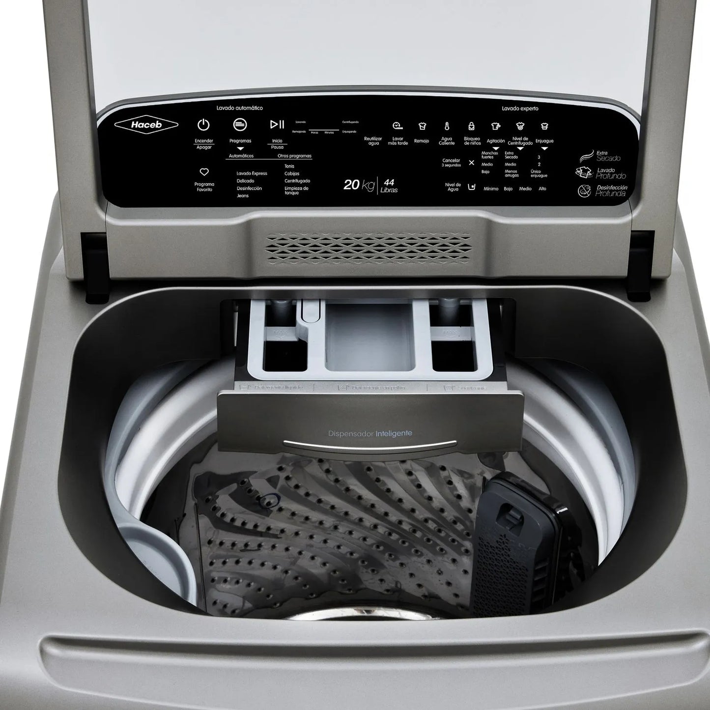 Lavadora ZOÜ 20 Kilogramos Haceb Digital Inox - LAV ZOU 20 KG D INOX