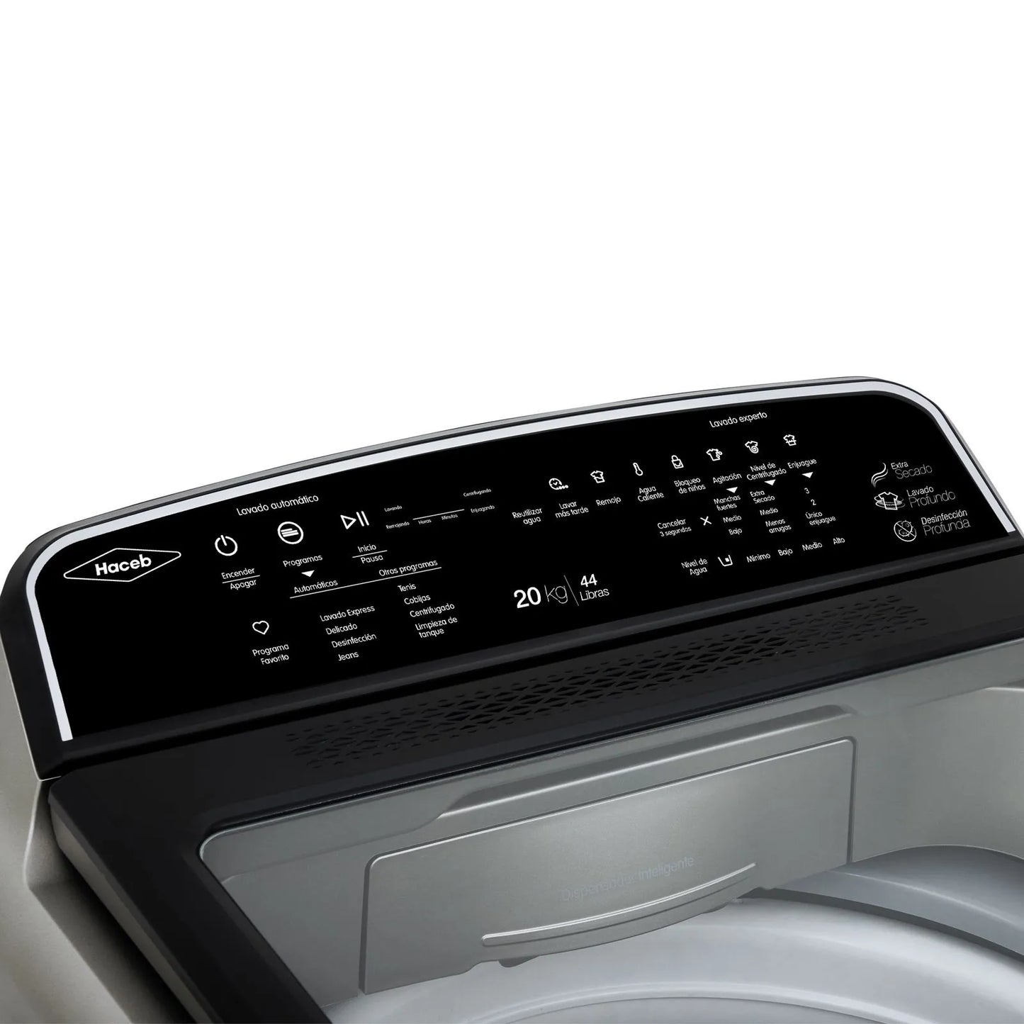 Lavadora ZOÜ 20 Kilogramos Haceb Digital Inox - LAV ZOU 20 KG D INOX