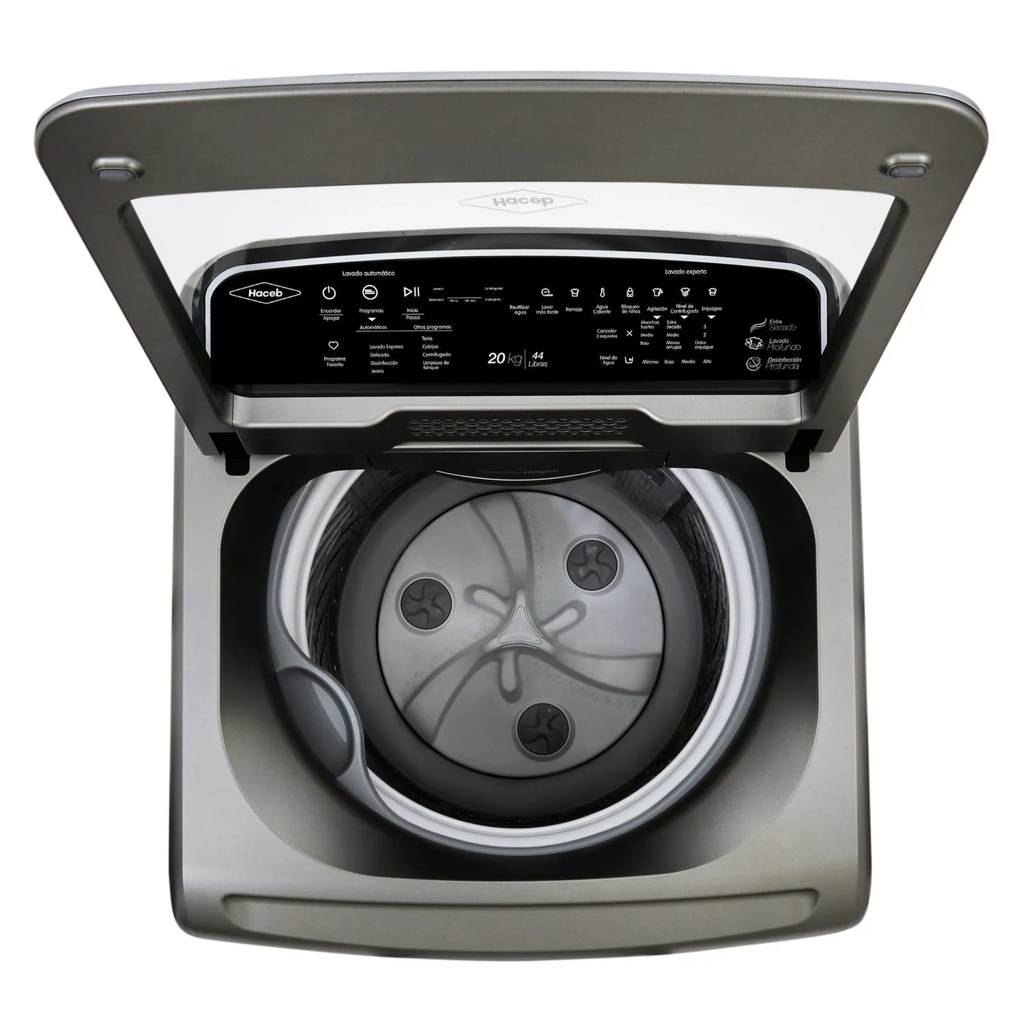 Lavadora ZOÜ 20 Kilogramos Haceb Digital Inox - LAV ZOU 20 KG D INOX